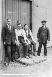 Richard Hilton (braces) remount depot, WW1, worked tending horses (courtesy ste howard) (2)